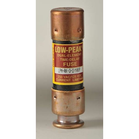 UL Class Fuse, RK1 Class, Time-Delay, 3.20A, 250V AC, Non-Indicating
