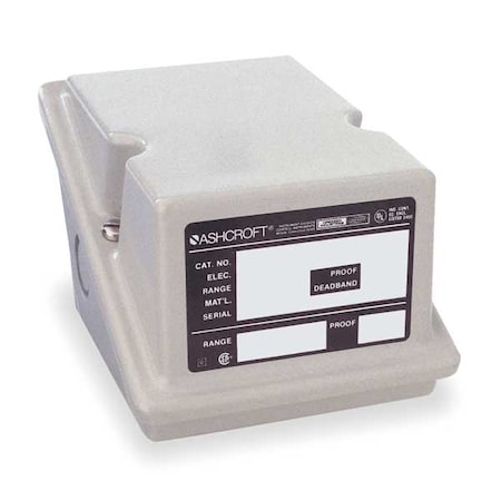 Pressure Switch, Standard, DPST, 4 Ports, 1/2" FNPT, 1/2" MNPT, 1/4" FNPT, 20 to 200 psi Range