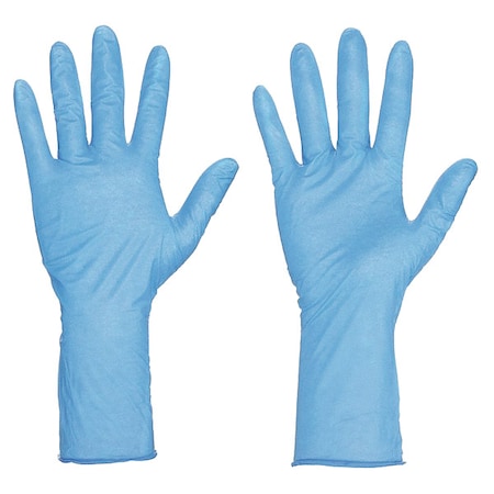 Nitri-Med 6012, Disposable Gloves, 6.00 to 6.99 mil Palm, Nitrile, Powder-Free, M, 1000 PK, Blue