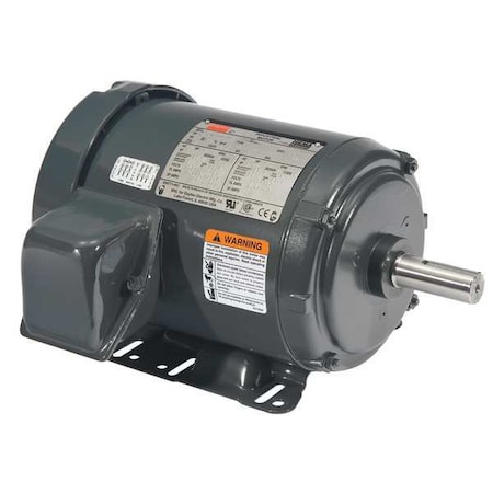 Three-Phase General Purpose Motor, 1 HP, 143-5T/56HZ Frame, 208-230/460V AC Voltage