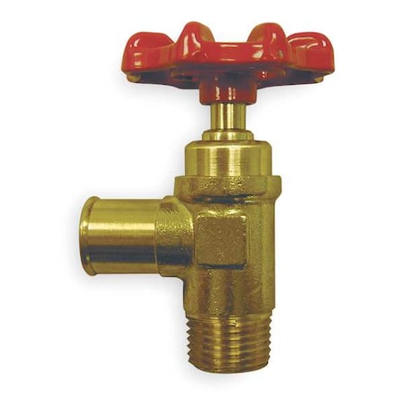 Drain Cock,Brass,MNPT x Hose, 1/2 In