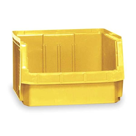 Storage Bin, Polyethylene, Yellow, 11 7/8 in H, 18 3/8 in W, 19 3/4 in L