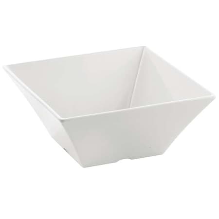 Square Bowl, 120 oz., Melamine White
