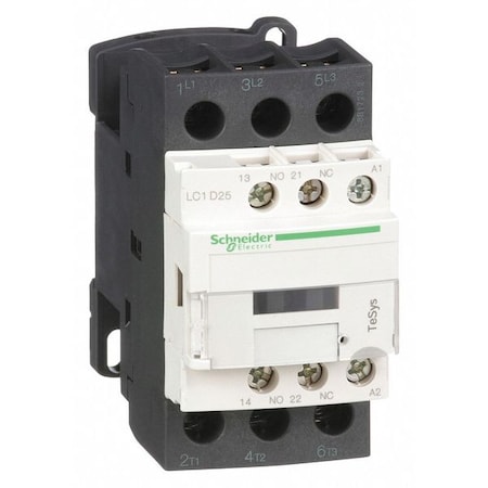 IEC Magnetic Contactor, 1NC/1NO, 240V AC, 3 P, Non-Reversing, Screw Clamp