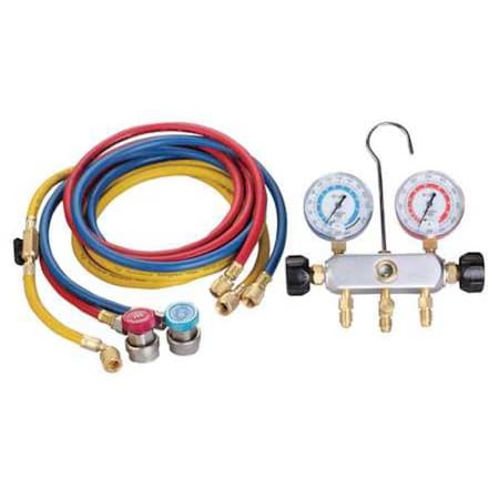 Manifold Gauge Set, 2 Valve,3 Hoses
