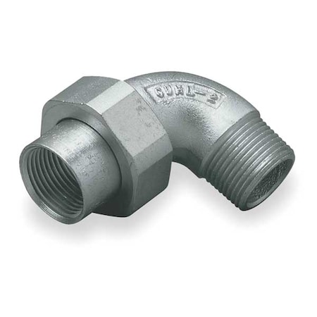 IMC Union, 1/2 in, Threaded, Steel, Plain, Gray