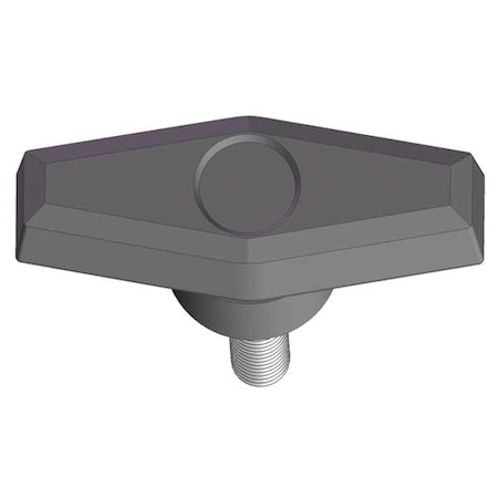 T Knob with Screw, 5/16-18 Thread Size, 2.00"L, Steel