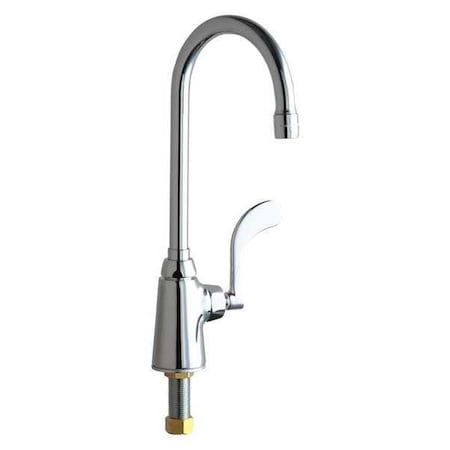 Gooseneck Kitchen Faucet, Manual, Single Hole Only Mount, 1 Hole Commercial