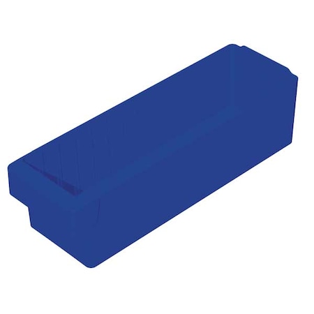 Drawer Storage Bin, Plastic, Blue, 4 5/8 in H, 5 5/8 in W, 17 5/8 in L