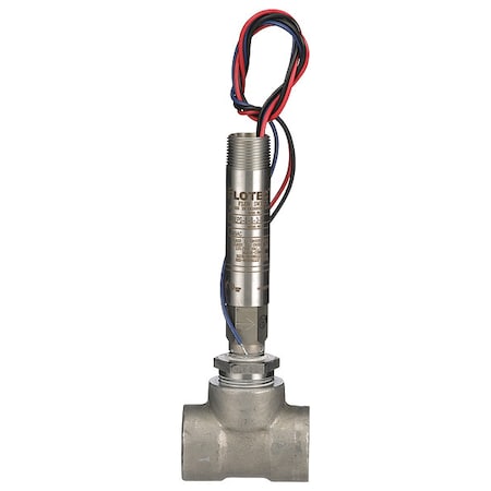 Mini-size flow switch, stainless steel upper and lower body, 1" NPT, stainless steel tee.