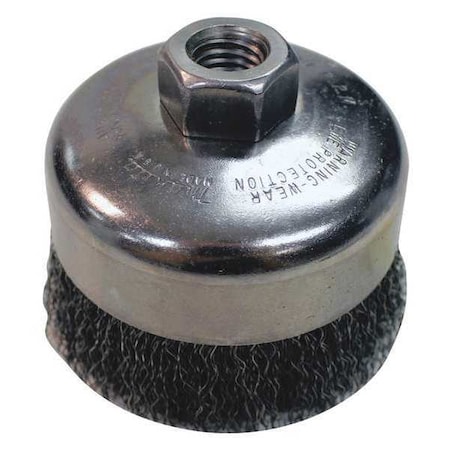 4" Crimped Wire Cup Brush, 5/8"-11