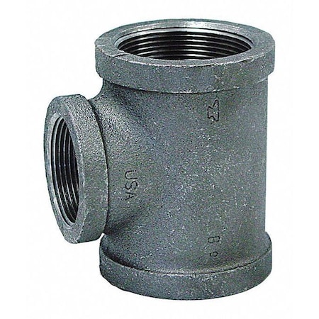 Reducing Tee Reducing Tee, 1" x 1" x 1/4" Pipe, FNPT, Malleable Iron, Class 150