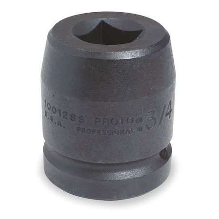 1 in Drive Impact Socket 1 in Size 4 pt Standard Depth, Black Oxide