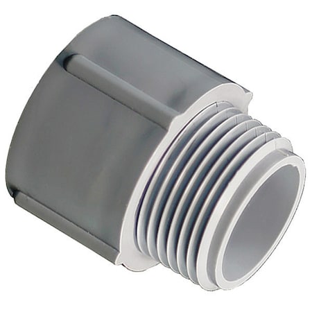 Conduit Fitting Adapter, 3/4 in, Threaded, PVC, PVC Coated