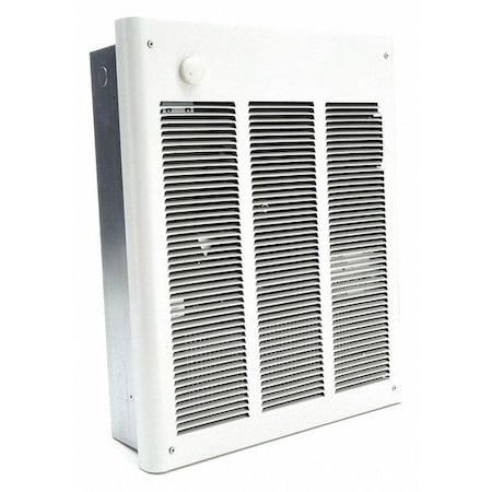 Recessed Electric Wall-Mount Heater, Recessed or Surface, 1800 W, 120V AC, White