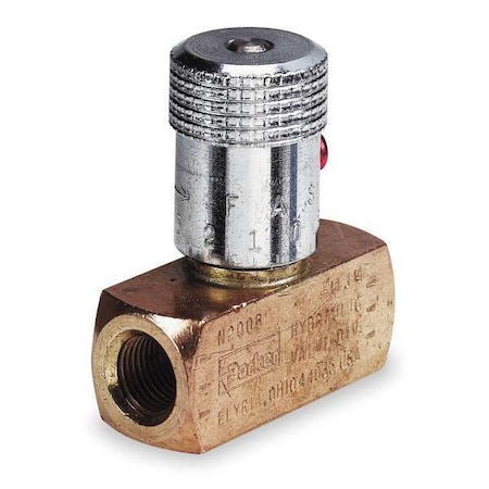 Colorflow Needle Valve,Steel,1/2-14,15 GPM
