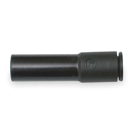 Push-Fit Adapter Fitting, 8mm Tube Size, Fiberglass-Reinforced Nylon, Black, 10 PK