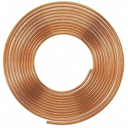 Coil Tubing, 3/8 in Outside Dia, 20 ft Length, L