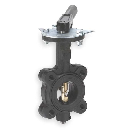 Butterfly Valve,Lug,2 In,CI,Viton Liner