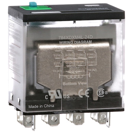 Socket, General Purpose Relay, Square, 15 A, 14 Pins, Faston Connector