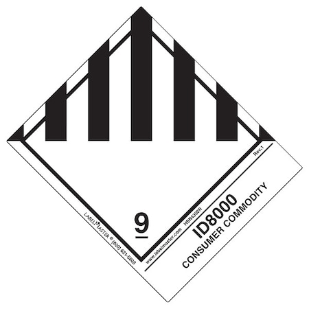 Misc Dangerous Goods Lbl,100mmx120mm,500, PK500