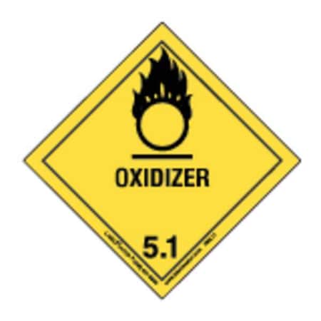 Oxidizer Label, 100mmx100mm, Paper, 100 lbl