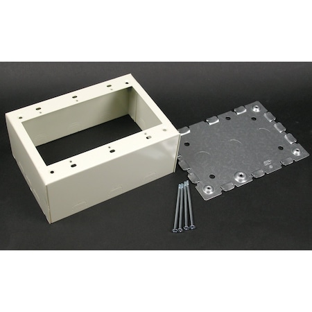 GFCI Three Gang Box Fitting,Ivory,Steel