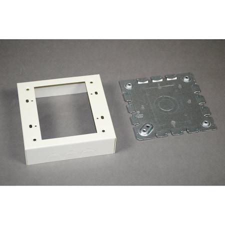 Two Gang Box Fitting,White,Steel