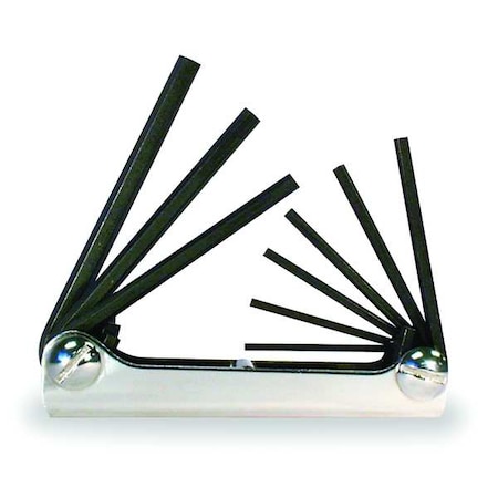 9 Piece SAE Fold-Up Hex Key Set, 20911