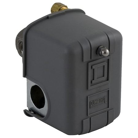 Pressure Switch, Standard, DPST, 1 Ports, 1/4" MNPT, 100 to 200 psi Range, Polypropylene