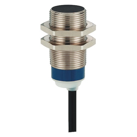 Cylindrical, Inductive Proximity Sensor, 24 mm Dia., Brass, 10 m, Bare Wire, 2 Wires, Shielded