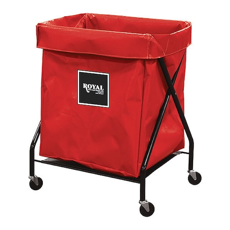 X-Frame Cart,8 Bu,Red Vinyl