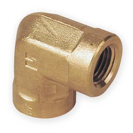 90 Degrees Elbow Brass Pipe Fitting, 3/8 in Female NPT X 3/8 in Female NPT