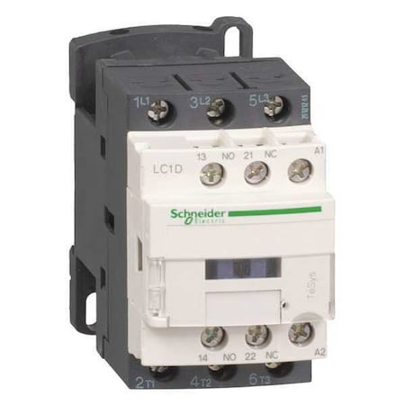 IEC Magnetic Contactor, 1NC/1NO, 110V AC, 3 P, Non-Reversing, Screw Clamp
