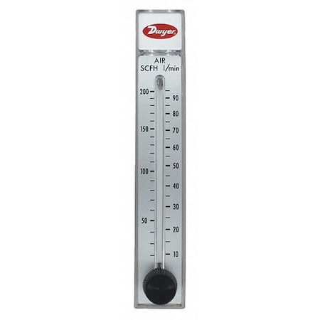 Flowmeter, range 50-500 SCFH air.
