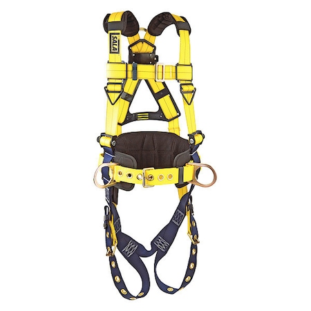 Delta(TM) Full Body Harness, L, 420 lb., Mating Chest/ Tongue Leg Straps, Back, Side D-Ring