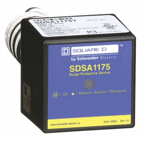 Surge Protection Device, 1 Phase, 120V AC, 3 Wires