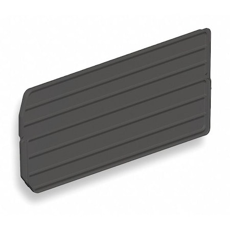 Plastic Divider, Black, 21 in L, 8 13/16 in H, 6 PK