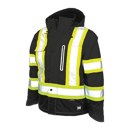 Hi-Vis Parka,Black,L Size