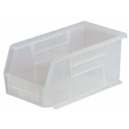 Hang & Stack Storage Bin, Plastic, Clear, 5 in H, 5 1/2 in W, 10 7/8 in L