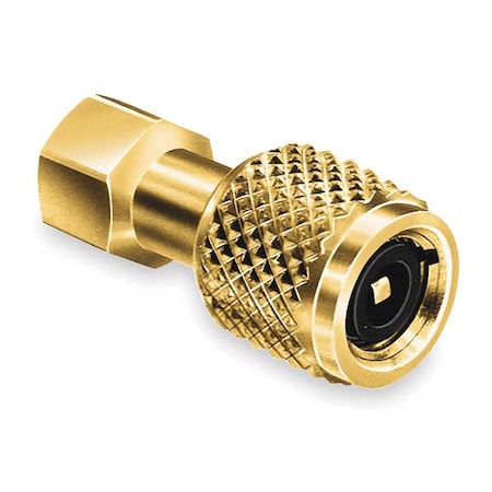 Quick Coupler, 1/4 QC x 1/8 in FE NPT, Right Handed, 180 Degrees, 3 in L, Brass