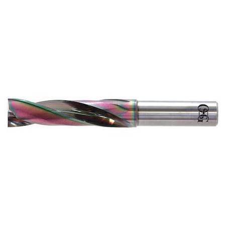 Flat Bottom Drill Bit, 3.80 mm Size, 180  Degrees Point Angle, Solid Carbide, EgiAs Finish