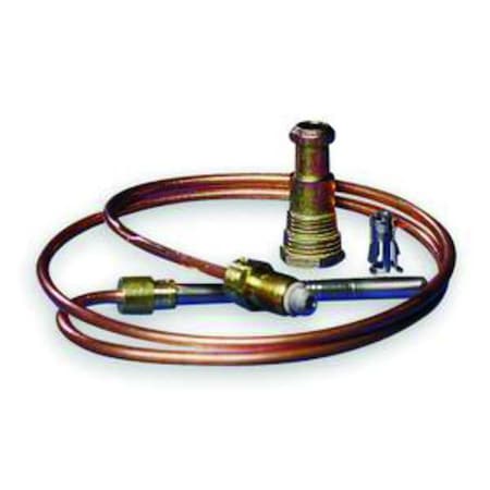 Replacement Thermocouple, LP/NG, 18 to 30 mV, 24 in L., Standard Coaxial, Universal Adapter Fitting