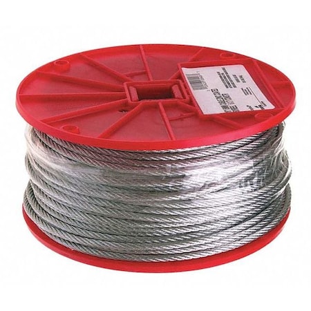 1/8" 7 x 7 Cable, Galvanized Wire, 500 Feet per Reel