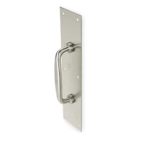 Door Pull Plate, Stainless Steel, 15"L x 3-1/2"W, 0.05" Proj.