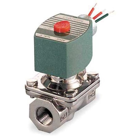 Solenoid Valve, 2-Way, 2-Position, Normally Open, 3/4 in Pipe Size, 120V AC, High Flow, NBR