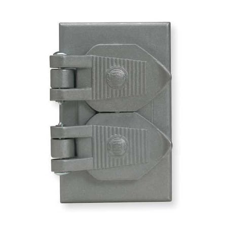 1 -Gang Horizontal Weatherproof Cover, ,Aluminum, Cast