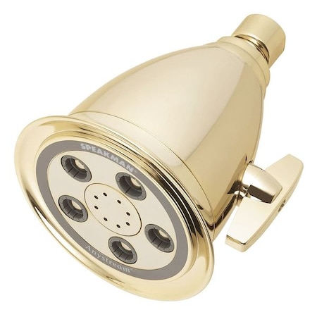 wall, Shower Head, Polished Brass, Wall