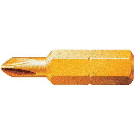 Drywall Bit,SAE,1/4",Hex,No 2,1",S2 Steel