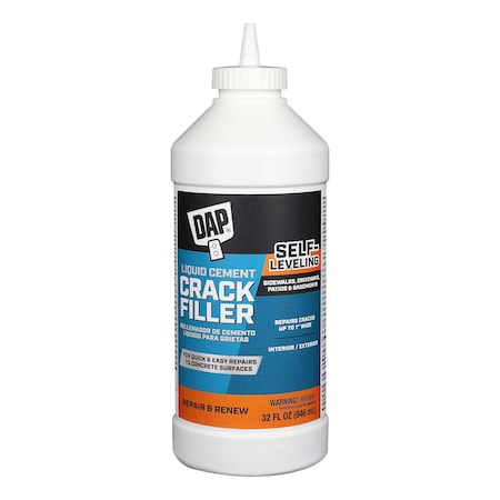 Crack Filler, Bottle, Gray, Liquid Cement Crack Filler